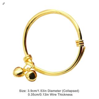 Vòng tay lục lạc trẻ em bằng hợp kim kẽm - Có thể điều chỉnh với chuông Thiết kế tròn mượt mà cho trẻ sơ sinh Tập đi