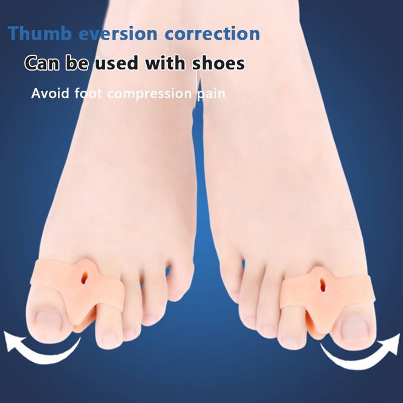 ZK 2 Chiếc Silicone Gel Đôi Vòng Ngón Chân Tách Hallux Valgus Corrector Bunion Protector VN
