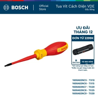 Tua Vít Cách Điện VDE Đầu Bông TX10/15/20/25/30/40 Bosch – An Toàn Điện, Vặn Chắc Chắn, Chuẩn Đức