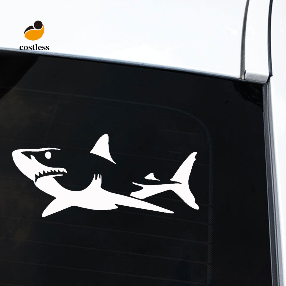 Không tốn kém Cool Shark Xe Máy PET Tự Dính Phản Quang Xe Dán Decal Trang Trí