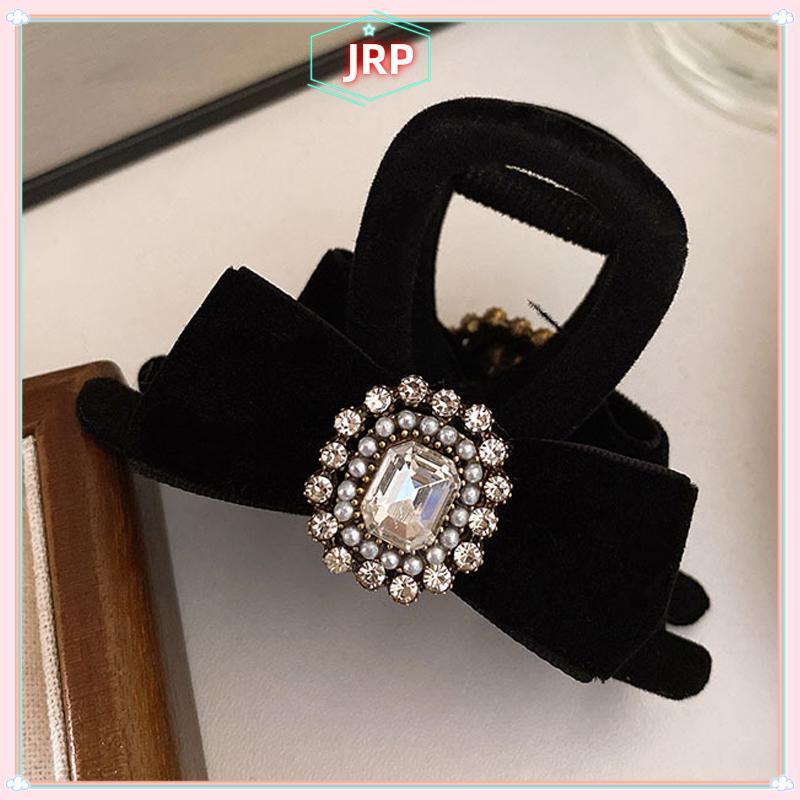 JRP Pháp Retro Kim Cương Giả Nơ Thời Trang Nữ Kẹp Tóc Phụ Kiện JRP
