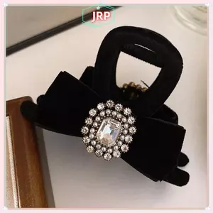JRP Pháp Retro Kim Cương Giả Nơ Thời Trang Nữ Kẹp Tóc Phụ Kiện JRP