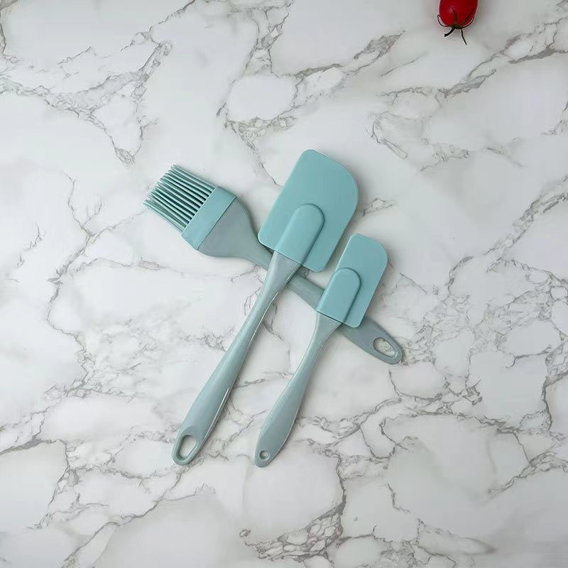 M5 Bộ dụng cụ làm bánh 3 món silicon gồm chổi cọ quét dầu ăn,spatula trộn bột,phới dẹt silicone đánh