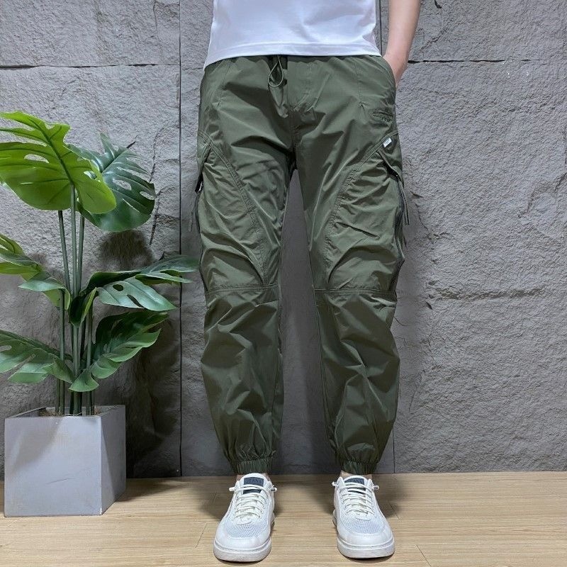 Quần nam phong cách jogger mùa xuân - hè, có dây rút eo tiện lợi