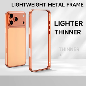 Kim Loại Mới Chống Trượt Viền Khóa Tản Nhiệt Ốp Lưng Điện Thoại iPhone 17 Pro Max 15 14 13 16 Pro Max Trần Điện Thoại Cảm Thấy Khung