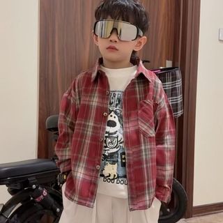 [DOU DOU KID] SM15M Sơ Mi Trẻ Em Chất Vải Mềm Size 14-48kg Áo Sơ Mi Hữu Cơ Trẻ Em