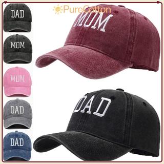 Mũ bóng chày Pure Cotton Dad Mom, che nắng adjustable, style hiphop cổ điển