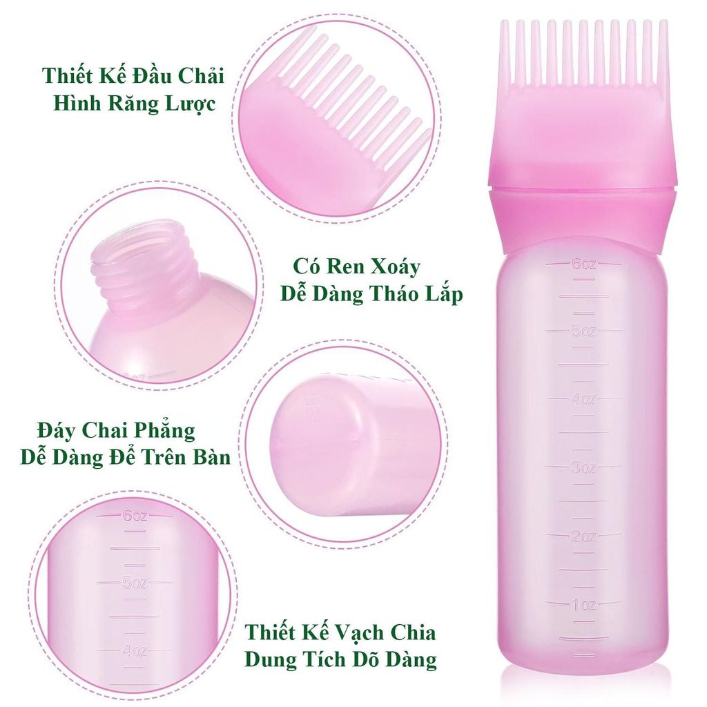 [Bộ 2 Chiếc] Dụng Cụ Nhuộm Tóc, Dụng Cụ Dưỡng Tóc Tại Nhà Tích Hợp Lược Chải Nhuộm Tóc 120ml