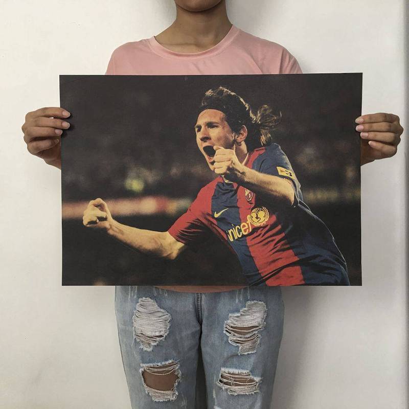 Messi Ngôi Sao Bóng Đá Poster Không Khung Chống Thấm Nước Tranh Treo Tường Nghệ Thuật Cho Phòng Khách Thanh Thể Thao Xổ Số Cửa Hàng Trang Trí