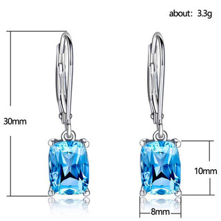 Mặt dây chuyền và bông tai đơn giản từ bạc xanh S925 - Quà tặng thời trang nữ