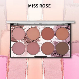 MISS ROSE Bảng má hồng tám màu trang điểm màu nude tự nhiên có độ bóng cao