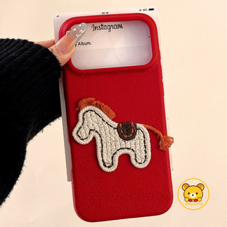 Ốp Điện Thoại Sang Trọng Pony Năm Mới Cho OPPO A6 GT Max A6i A5 Pro A3i Find X9 X8 X8S + Pro X7 X3 Lite 5G 4G Phim Hoạt Hình Ngựa Da PU Mềm Ốp Lưng Chống Sốc Dễ Thương