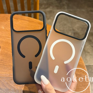 Thích hợp cho vỏ điện thoại Apple 17 Promax vòng hút từ tính da cảm thấy mờ trong suốt iPhone 16 vỏ cứng 15 / 14 bao gồm tất cả vỏ bảo vệ chống rơi