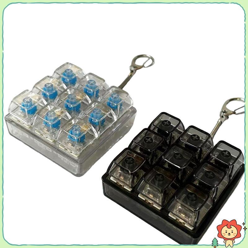 [Jielus] 4 / 9 Phím Bàn Phím Cơ Trục Máy Kiểm Tra Bàn Phím LED Chìa Khóa Giảm Căng Thẳng DIY Nút Keycap Móc Khóa Đồ Chơi Quà Tặng
