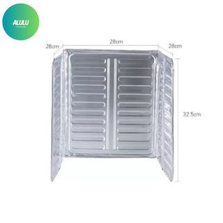 Tấm Chắn Dầu Mỡ Bếp Ga Gấp Gọn Chắn Gió Cách Nhiệt Nhôm Dày Size 32.5x84cm – Kho sỉ gia dụng alulu