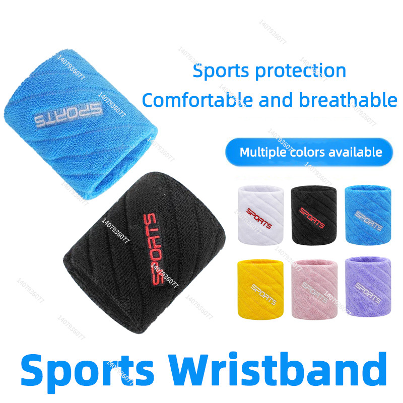 Đai cổ tay hỗ trợ tập luyện từ cotton co giãn, phù hợp bóng rổ, gym và chạy bộ