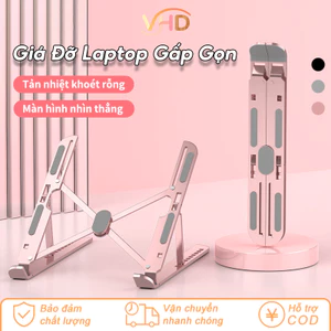 Giá Đỡ Laptop Gấp Gọn Cao Cấp - Điều Chỉnh 7 Cấp Độ Cao, Tản Nhiệt Tốt, Hợp Kim Nhôm Bền, Tiện Lợi Để Bàn