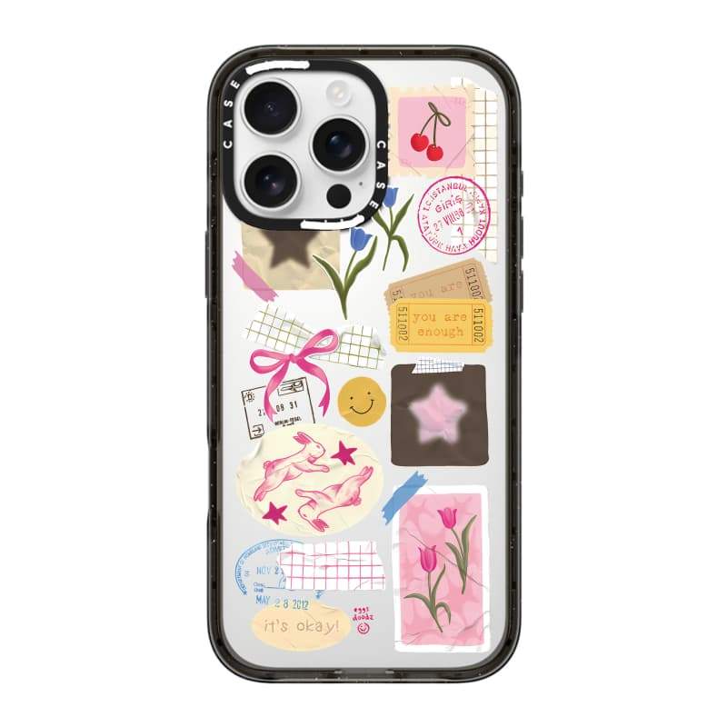 CASECASE X You Are Stars Colle Black Edge Clear Hard Từ Hút Tác Động Dành Cho Apple IPhone 12 13 14 15 16 17 Pro Max Air Plus Có Hộp
