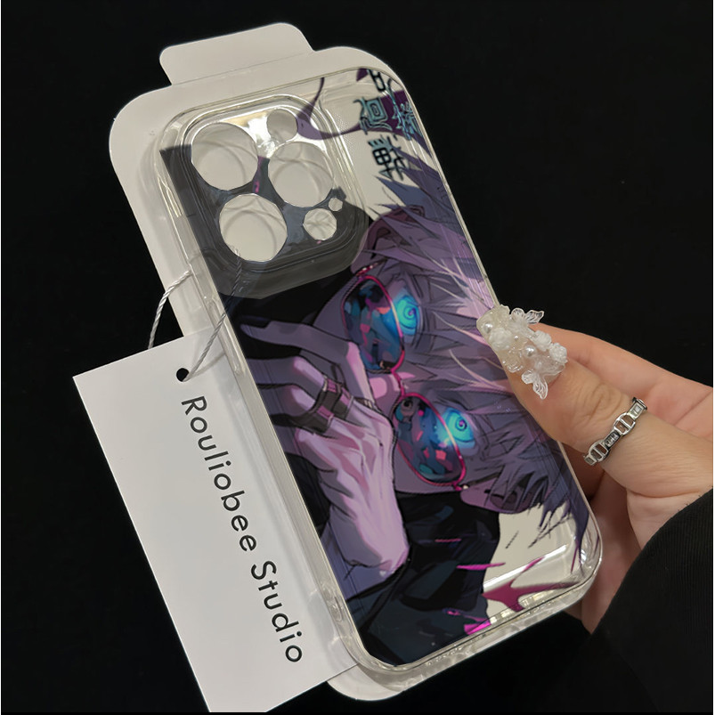Anime Jujutsu Kaisen Gojo Shell Cho OPPO A40 A3X A3 5G A55 A74 A31 A53 A33 2020 A98 A1 A78 A16K A15S A15 RENO 6 Lite 4 8Z Ốp Lưng Hoạt Hình Trong Suốt Mềm Mại