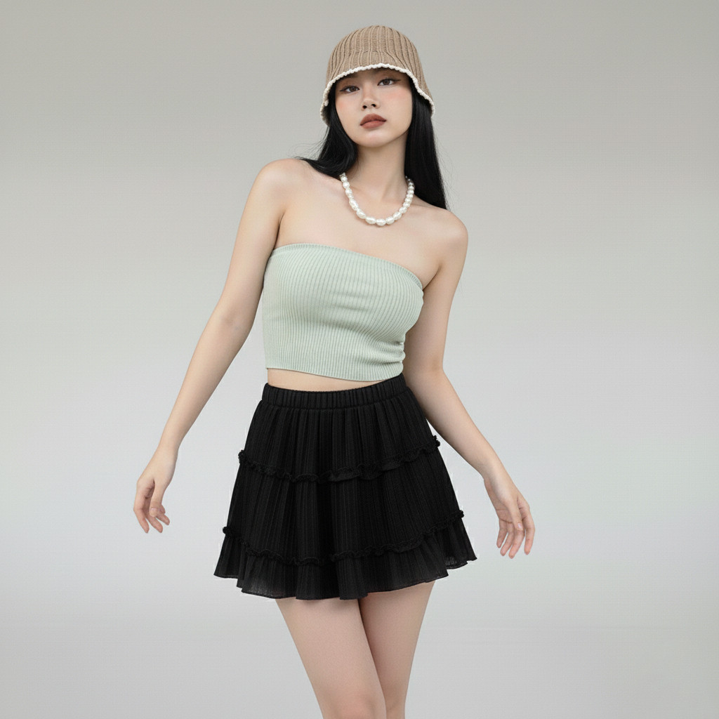 Chân Váy Nữ BABEE Dáng Ngắn Kiểu Bèo Xòe Xinh Xắn Chất Xốp Dày Dặn Dễ Thương Xinh Xắn