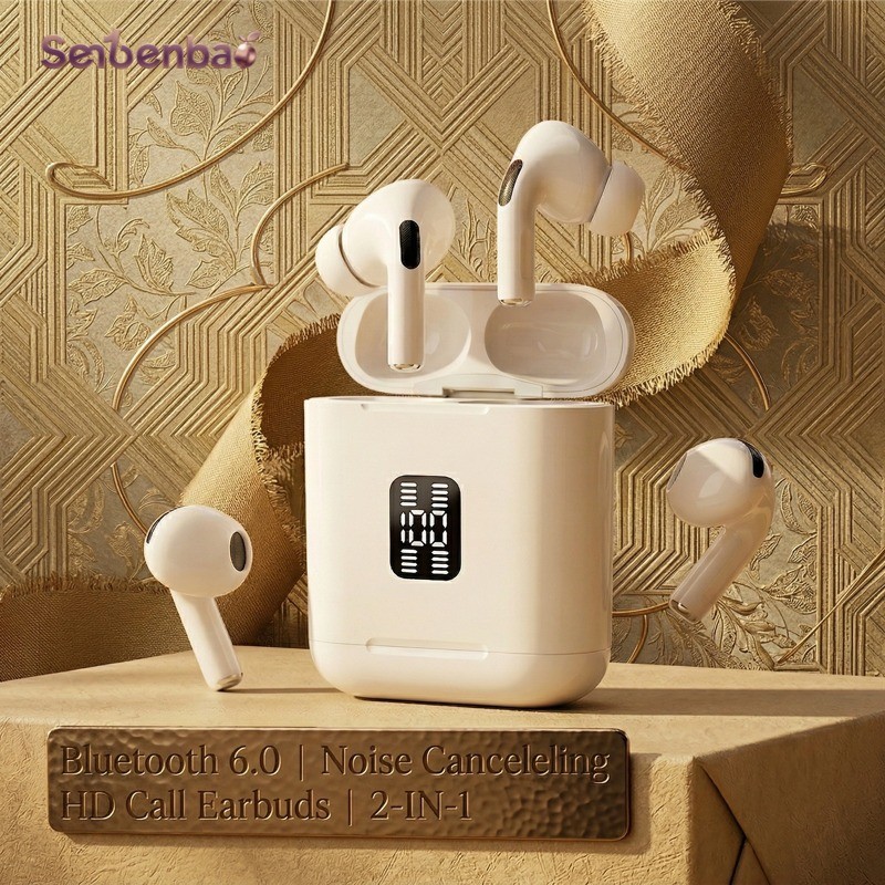 Tai nghe Bluetooth 6.0 không dây Senbenbao Air100 Pro Tai nghe 4 trong 1 Giảm tiếng ồn cho cuộc gọi và âm thanh DolbyTWS