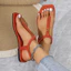 Dép xỏ ngón T-Strap Nữ Mùa Hè 2025 Phong Cách Mới Mũi Vuông Thời Trang Đế Bằng Nữ Dép La Mã Thường Ngày26040109
