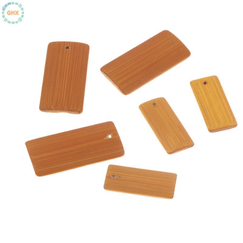 GHX 10 / 20 Chiếc Thẻ Gỗ Chưa Hoàn Thành Tre Tự Nhiên nks Thẻ Vuông Cho Thủ Công DIY Đánh Dấu Trang Treo Thẻ Quà Tặng Tiệc VN
