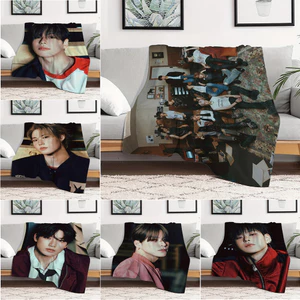 Chăn Flannel in hình Kpop TREASURE Chăn ném một mặt mềm mại dành cho người hâm mộ