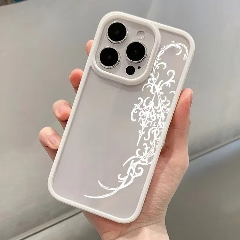 Ốp điện thoại trong suốt Gothic Cross Vine cho iPhone 17 16 15 Pro 14 13 11 12 Pro Max 16E X XR XS Max 7 8 Plus SE2 Vỏ chống sốc