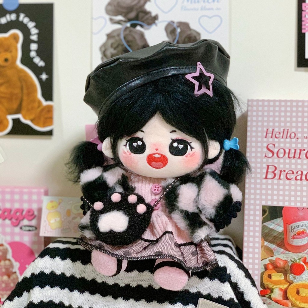 20cm Cotton Búp Bê Quần Áo Ngôi Sao Búp Bê Quần Áo Bé Cơ Thể Bình Thường Quần Áo Bé Dễ Thương Hoa Anh Đào Latte Thiết Kế 4.3