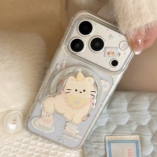 [Sheren] Ốp điện thoại mềm hình mèo dễ thương thích hợp cho i17 16 15 14 13 12 11 pro max Vỏ bảo vệ chống sốc