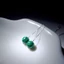 Bông tai dài màu xanh lá cây malachite, thiết kế đơn giản và thời trang