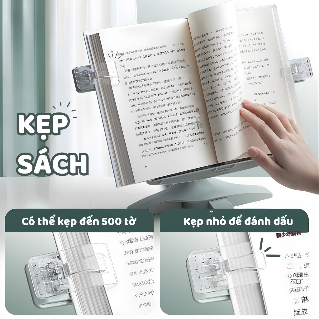 Giá đỡ đọc sách đa năng điều chỉnh góc cao cấp,kệ giữ sách học tập,đọc sách viết bài tiện lợi