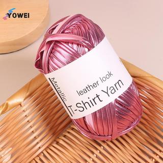 YOWEI 40M / Cuộn Giả Da Sáng Bóng Móc Sợi Vải Đan Sợi DIY Tay Đan Sợi Bóng Cho Túi nket Đệm VN