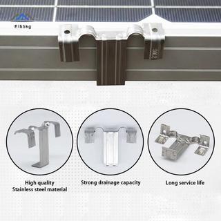 ELBBKG 10 Cái 30 / 35MM Bảng Điều Khiển Năng Lượng Mặt Trời Bằng Thép Không Gỉ Quang Điện Hướng Dẫn Nước Kẹp Chắn Bùn Nút Thoát Nước Kẹp Chuyển Hướng Nước Mới