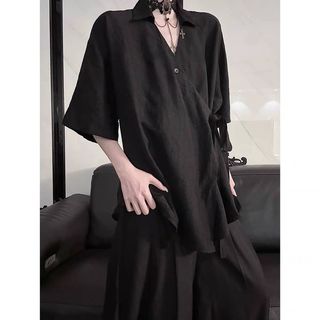 Áo sơ mi nhuộm cà vạt dáng rộng phong cách cổ điển, phù hợp cho cả nam và nữ