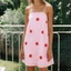 Đầm Cami Mini Mini in chấm hồng dành cho nữ