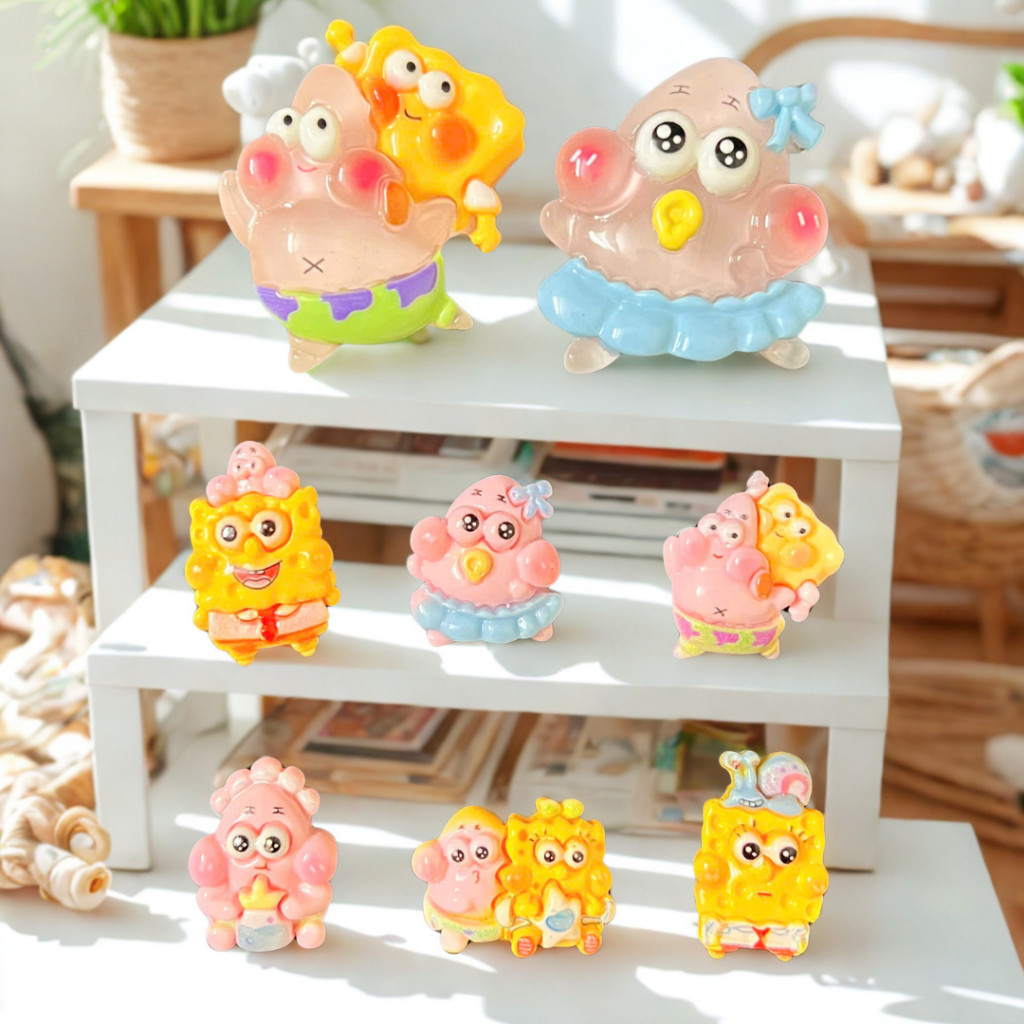 Tổng hợp 10 Set charm bọt biển SpongeBob SquarePants bộ 8 món new 2026- Phiên bản charm mới nhất siêu hot siêu dễ thương