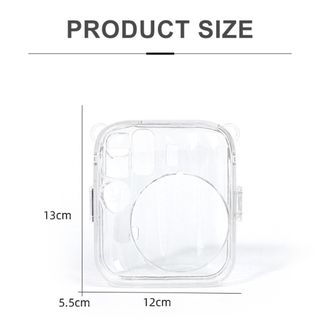 Camera tức thì HOBBYIN, Vỏ bảo vệ chống sốc dây đeo cầu vồng, Túi đeo vai trong suốt pha lê chống trầy xước cho chụp ảnh Fujifilm Instax Mini 13