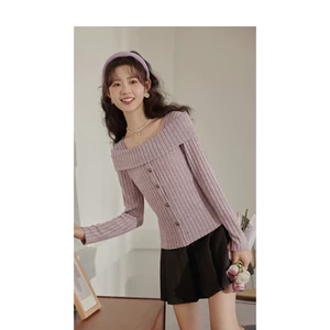 Mutu Áo Len One Shoulder Thu Đông 2025 - Dệt Kim Cao Cấp, Fit Thon Gọn