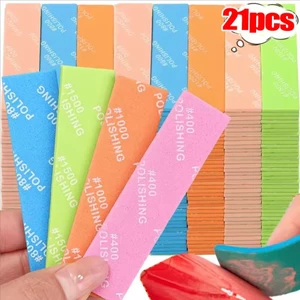 7 / 14 / 21 Miếng Dán Xốp Giấy Nhám Cao Cấp Hai Mặt 7 Mảnh, Dụng Cụ Đánh Bóng Tinh Tế Cho Các Mẫu DIY Với Sử Dụng Ướt / Khô, Có Thể Giặt Được Có Thể Tái Sử Dụng Cho Các Bức Tượng Và Thủ Công