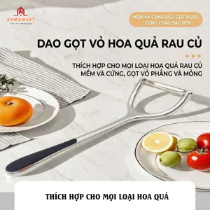 Dao Nạo Gọt Vỏ Inox 304 – Lưỡi Xoay Đa Năng, Công Thái Học, Dụng Cụ Nhà Bếp Cao Cấp