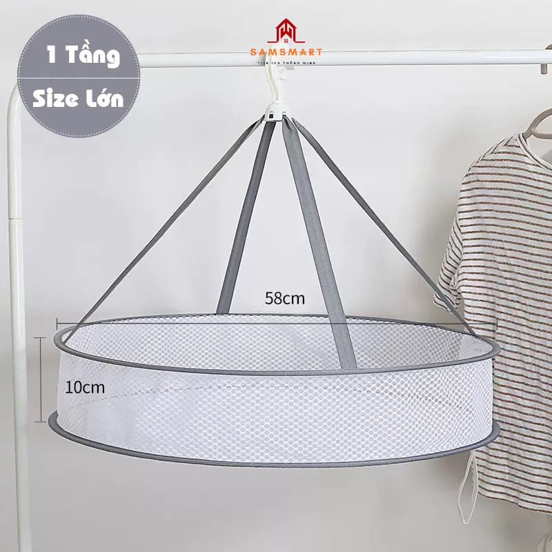 Lưới Phơi Đồ Đa Năng Gấp Gọn – Giữ Dáng Quần Áo, Chống Nhăn, Dụng Cụ Gia Đình Tiện Dụng