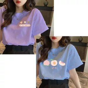 Mua áo thun nữ 100% cotton plus size tặng kèm miếng dán, phong cách Hàn Quốc hợp mốt