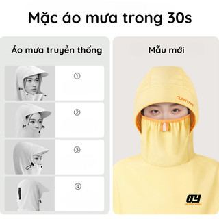 Áo Mưa Xe Máy Loại Dày Cỡ Lớn ECO, Áo Mưa Chùm Toàn Thân Che Kín Chất Liệu PVC Chống Thấm Cao Cấp