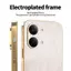 Ốp Lưng Cho Vivo Y05 Y11d Y21 Da Lụa Vàng Khung Mạ Điện Thoại Chống Rơi