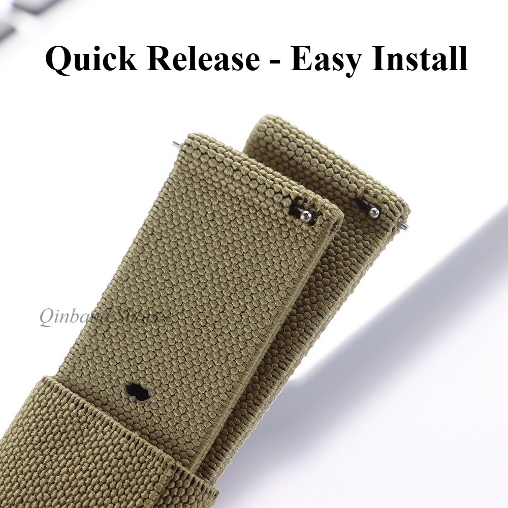 Phong Cách Quân Sự Nylon Vải Dây Đeo Đồng Hồ 20 Mm Phát Hành Nhanh Dệt Thể Thao Dây Đeo Đồng Hồ Nam Nữ Galaxy Mặt Trăng Đồng Hồ Vòng Tay