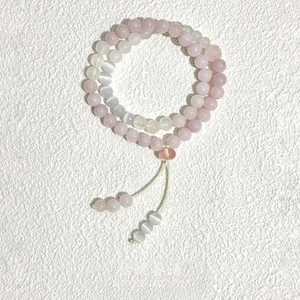 Vòng tay màu hồng opal phong cách cổ điển Trung Quốc với đá đính hạt mát mẻ