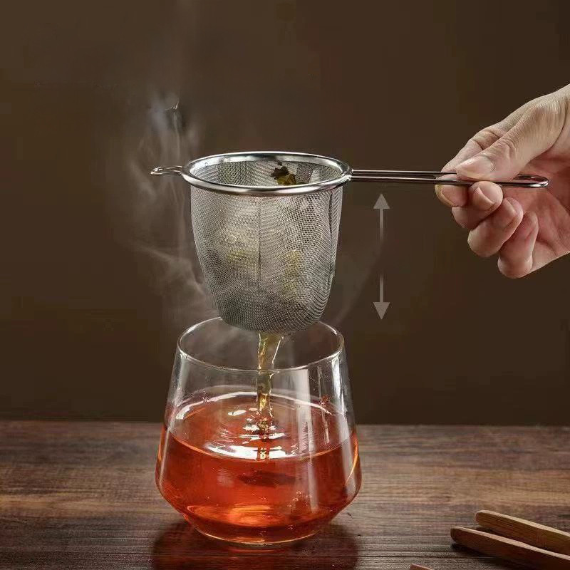 Bộ lọc trà bằng thép không gỉ Treo tai đơn Trà rò rỉ Máy pha trà Cà phê