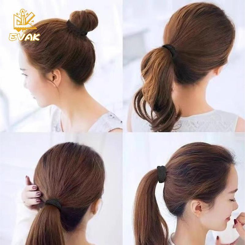 Dây buộc tóc co giãn cao su - Set 100 chiếc giá rẻ dành cho nữ và bé gái VN